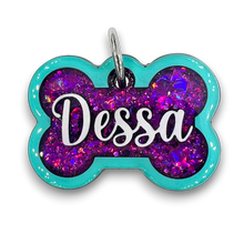 Load image into Gallery viewer, Sea Green Tag with Candy Magenta Fill