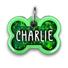 Load image into Gallery viewer, Lime Tag with Emerald Fill