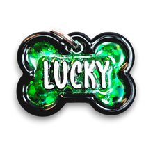 Load image into Gallery viewer, Black Tag with Emerald Fill