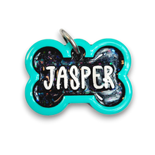 Load image into Gallery viewer, Sea Green Tag with Onyx Fill