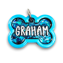 Load image into Gallery viewer, Light Blue Tag with Mermaid Blue Fill