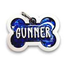 Load image into Gallery viewer, White Tag with Royal Blue Fill