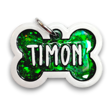 Load image into Gallery viewer, White Tag with Emerald Fill