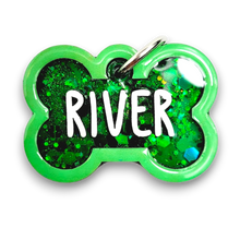 Load image into Gallery viewer, Lime Tag with Emerald Fill