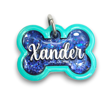 Load image into Gallery viewer, Sea Green Tag with Royal Blue Fill