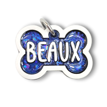 Load image into Gallery viewer, White Tag with Royal Blue Fill