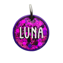 Load image into Gallery viewer, Purple Tag with Candy Magenta Fill