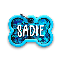 Load image into Gallery viewer, Light Blue Tag with Mermaid Blue Fill