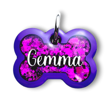 Load image into Gallery viewer, Purple Tag with Candy Magenta Fill
