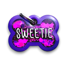 Load image into Gallery viewer, Purple Tag with Candy Magenta Fill