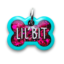 Load image into Gallery viewer, Sea Green Tag with Hot Pink Fill