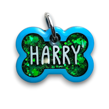 Load image into Gallery viewer, Light Blue Tag with Emerald Fill