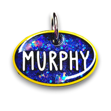 Load image into Gallery viewer, Yellow Tag with Royal Blue Fill