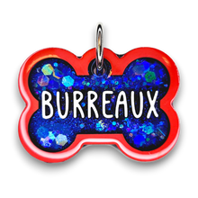 Load image into Gallery viewer, Red Tag with Royal Blue Fill