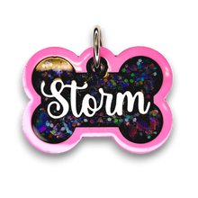 Load image into Gallery viewer, Pink Tag with Onyx Fill