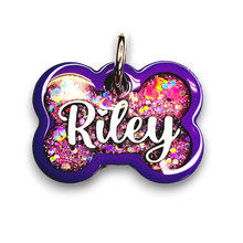 Load image into Gallery viewer, Purple Tag with Bubblegum Fill