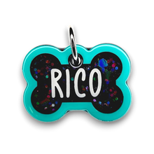 Load image into Gallery viewer, Sea Green Tag with Onyx Fill