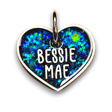 Load image into Gallery viewer, White Tag with Mermaid Blue Fill