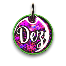 Load image into Gallery viewer, Lime Tag with Candy Magenta Fill