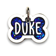 Load image into Gallery viewer, White Tag with Royal Blue Fill