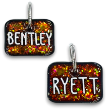 Load image into Gallery viewer, Black Tag with Burnt Orange Fill