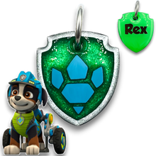 Load image into Gallery viewer, Poppin Premium - Rex - Paw Patrol Tag (Engraving Included)