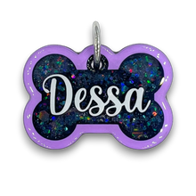 Load image into Gallery viewer, Lavender Tag with Onyx Fill