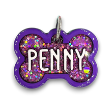 Load image into Gallery viewer, Purple Tag with Bubblegum Fill