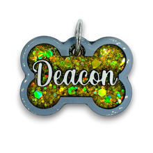 Load image into Gallery viewer, Gray Tag with Gold Lemon Fill