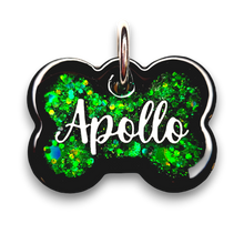 Load image into Gallery viewer, Black Tag with Emerald Fill
