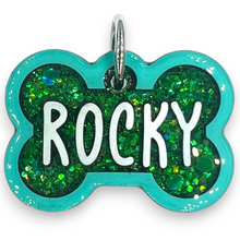 Load image into Gallery viewer, Sea Green Tag with Emerald Fill