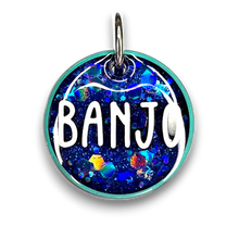 Load image into Gallery viewer, Sea Green Tag with Royal Blue Fill