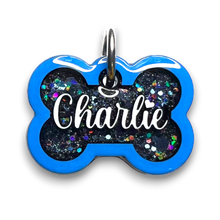 Load image into Gallery viewer, Blue Tag with Onyx Fill