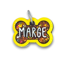 Load image into Gallery viewer, Yellow Tag with Burnt Orange Fill