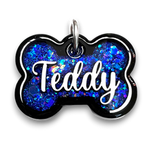 Load image into Gallery viewer, Black Tag with Royal Blue Fill