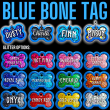 Load image into Gallery viewer, Blue Bone Tag