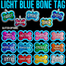 Load image into Gallery viewer, Light Blue Bone Tag