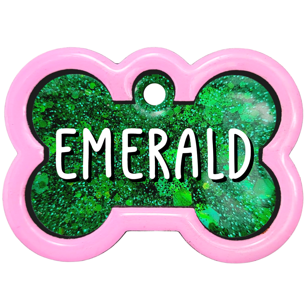 Light Pink Tag with Emerald Fill