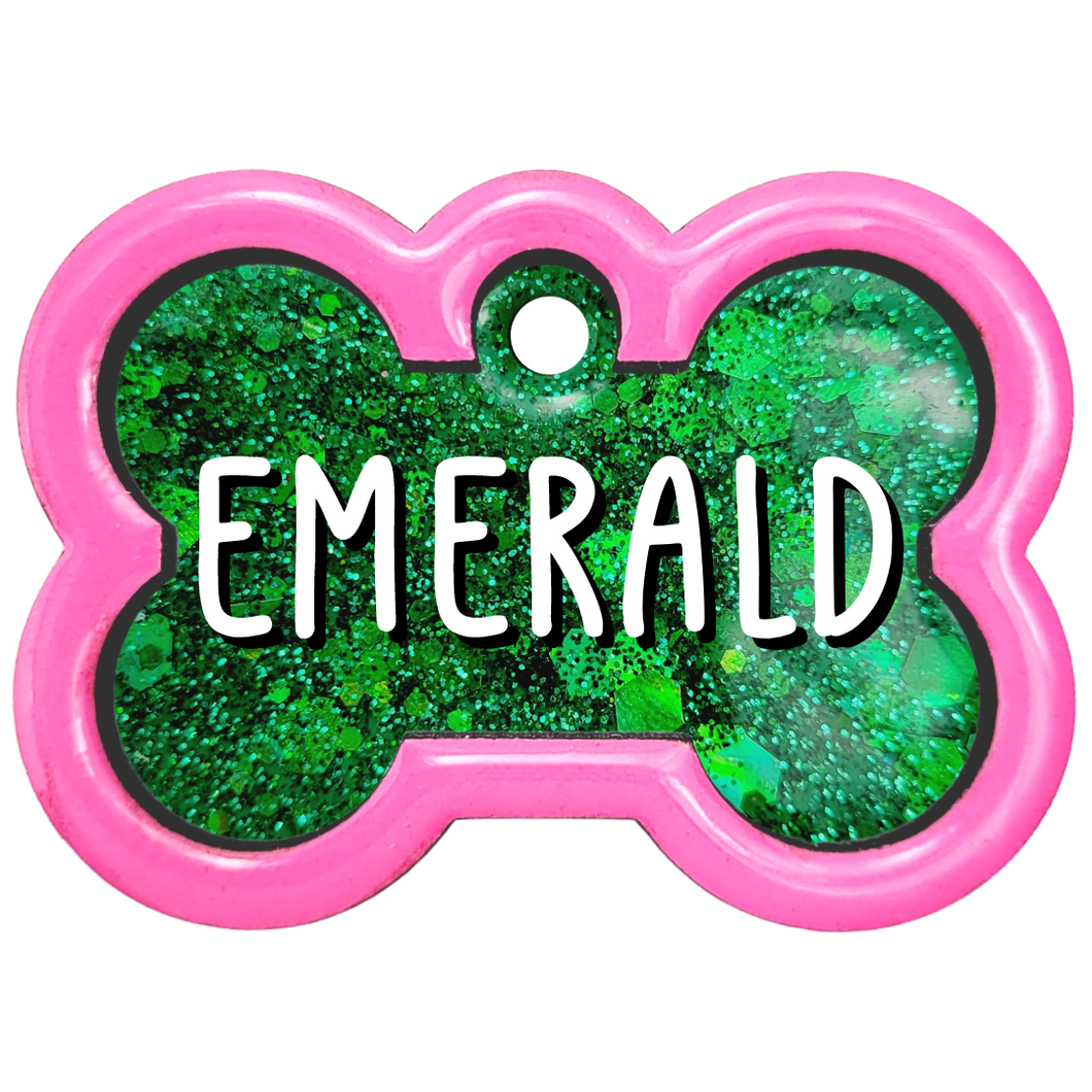 Pink Tag with Emerald Fill