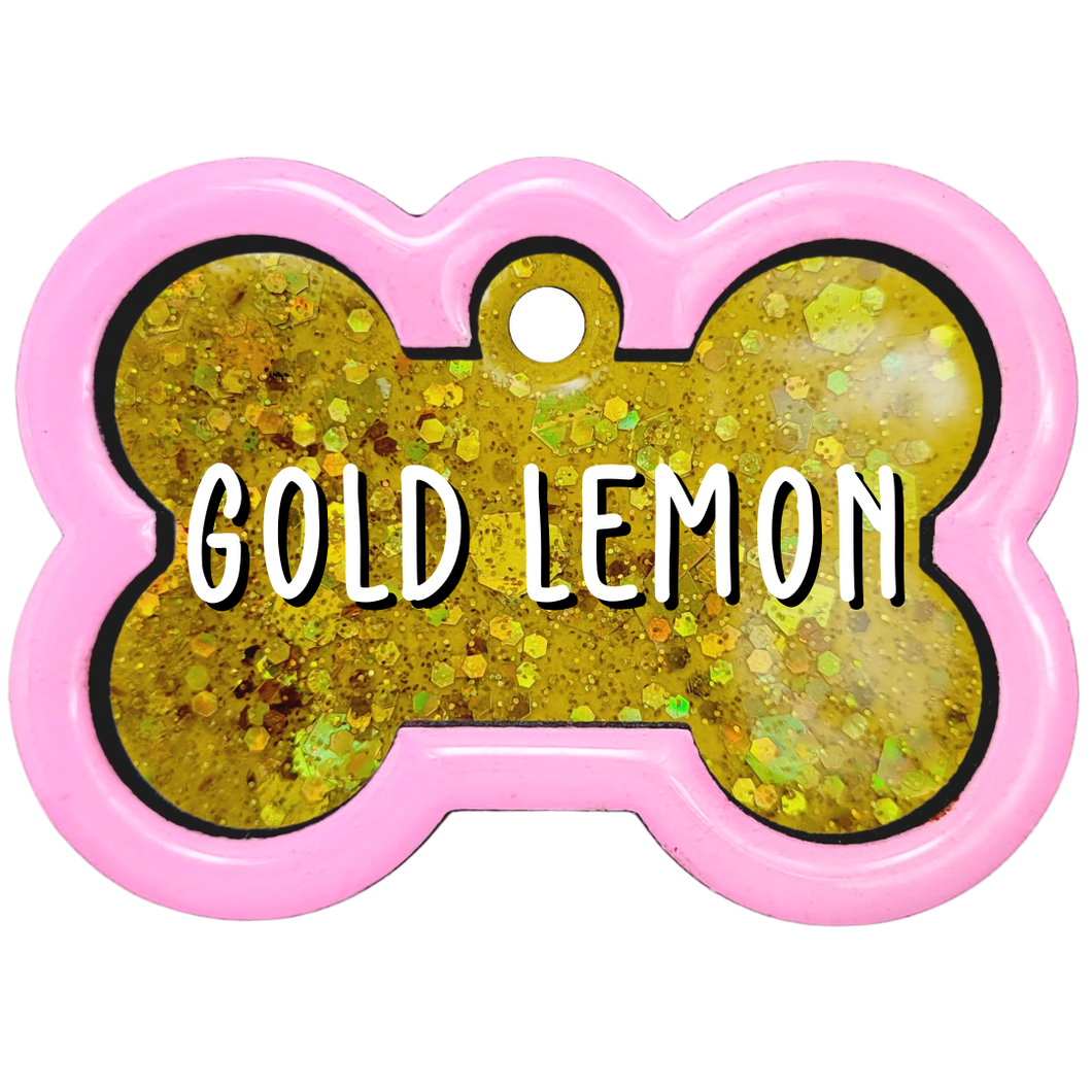 Light Pink Tag with Gold Lemon Fill