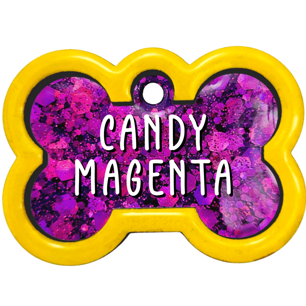 Yellow Tag with Candy Magenta Fill