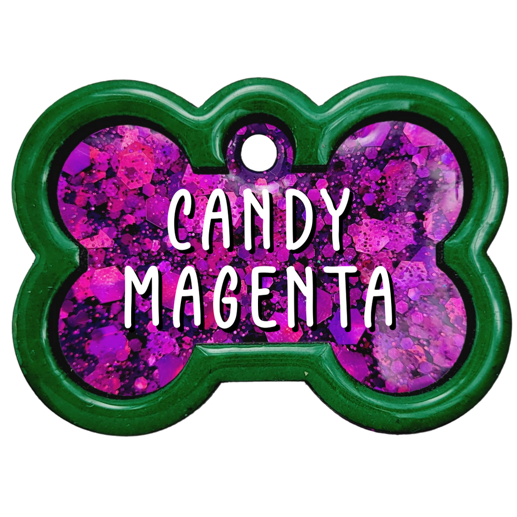 Green Tag with Candy Magenta Fill