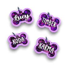 Load image into Gallery viewer, Lavender Tag with Candy Magenta Fill
