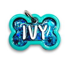 Load image into Gallery viewer, Sea Green Tag with Mermaid Blue Fill
