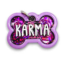 Load image into Gallery viewer, Lavender Tag with Candy Magenta Fill
