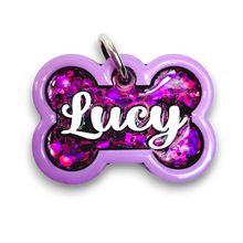 Load image into Gallery viewer, Lavender Tag with Candy Magenta Fill

