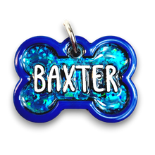 Load image into Gallery viewer, Royal Blue Tag with Mermaid Blue Fill
