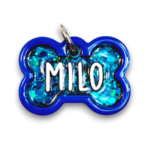 Load image into Gallery viewer, Royal Blue Tag with Mermaid Blue Fill
