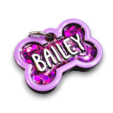 Load image into Gallery viewer, Lavender Tag with Candy Magenta Fill
