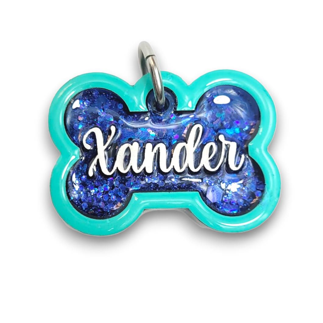 Sea Green Tag with Royal Blue Fill